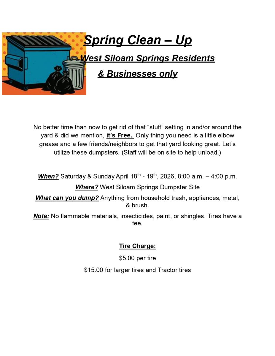 2026 Spring clean up